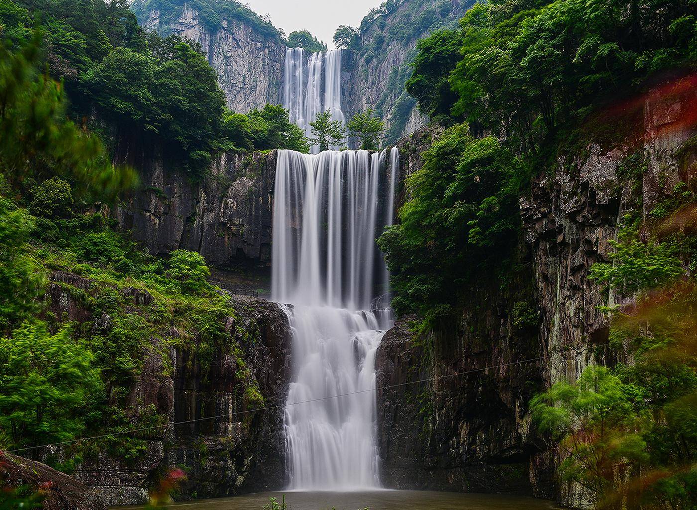 Baizhangji Waterfall, Zhejiang China